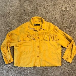Zara mustard yellow top, size small.
